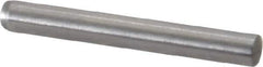 Made in USA - 3mm Diam x 24mm Pin Length 416 Stainless Steel Precision Dowel Pin - C 36-42 Hardness, 1 Beveled & 1 Rounded End - Exact Industrial Supply
