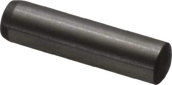 Made in USA - 4mm Diam x 16mm Pin Length 416 Stainless Steel Precision Dowel Pin - C 36-42 Hardness, 1 Beveled & 1 Rounded End - Exact Industrial Supply