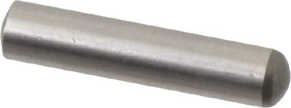 Made in USA - 5mm Diam x 24mm Pin Length 416 Stainless Steel Precision Dowel Pin - C 36-42 Hardness, 1 Beveled & 1 Rounded End - Exact Industrial Supply