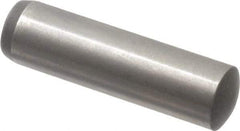 Made in USA - 8mm Diam x 30mm Pin Length 416 Stainless Steel Precision Dowel Pin - C 36-42 Hardness, 1 Beveled & 1 Rounded End - Exact Industrial Supply