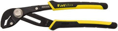 Stanley - 8" OAL, 1-1/4" Max Capacity, 17 Position Groove Joint Tongue & Groove Pliers - Combination (Serrated/Smooth) V-Jaws, Ergonomic Bi-Material Handles - Exact Industrial Supply