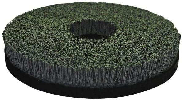 Osborn - 14" 120 Grit Silicon Carbide Crimped Disc Brush - Fine Grade, Plain Hole Connector, 1" Trim Length, 7/8" Arbor Hole - Exact Industrial Supply