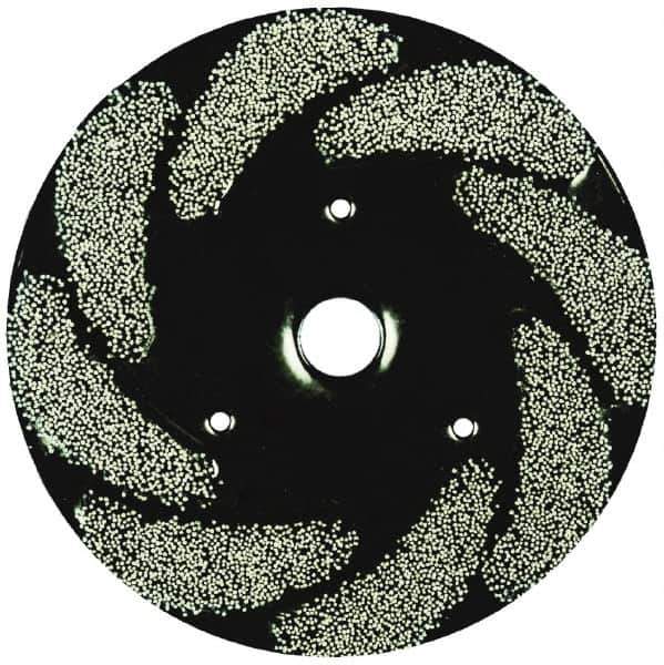 Osborn - 10" 180 Grit Silicon Carbide Crimped Disc Brush - Very Fine Grade, Plain Hole Connector, 1-1/2" Trim Length, 3/4" Shank Diam, 7/8" Arbor Hole - Exact Industrial Supply