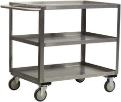 Jamco - 1,200 Lb Capacity, 36" Wide x 18" Long x 39" High Shelf Cart - 3 Shelf, Stainless Steel - Exact Industrial Supply