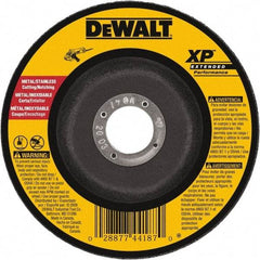 DeWALT - 24 Grit, 5" Wheel Diam, 1/8" Wheel Thickness, Type 27 Depressed Center Wheel - Zirconia Alumina, Resinoid Bond, 12,200 Max RPM, Compatible with Angle Grinder - Exact Industrial Supply