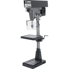 Jet - 15" Swing, Variable Speed Pulley Drill Press - Variable Speed, 1 hp, Single Phase - Exact Industrial Supply