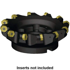 Kennametal - 80mm Cut Diam, 27mm Arbor Hole, 4.5mm Max Depth of Cut, 45° Indexable Chamfer & Angle Face Mill - 5 Inserts, HNGJ 0905.. Insert, Right Hand Cut, 5 Flutes, Through Coolant, Series KSHR - Exact Industrial Supply