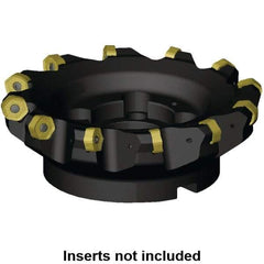 Kennametal - 160mm Cut Diam, 10mm Arbor Hole, 4.5mm Max Depth of Cut, 45° Indexable Chamfer & Angle Face Mill - 10 Inserts, HNGJ 0905.. Insert, Right Hand Cut, 10 Flutes, Through Coolant, Series KSHR - Exact Industrial Supply