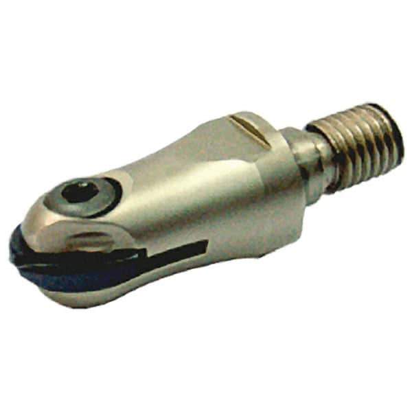 Iscar - 12mm Cut Diam, 43.5mm OAL, Indexable Ball Nose End Mill - 26mm Head Length, M08 Modular Connection, HCM-M Toolholder, HBF-QF, HBR-QF, HCD-QF, HCR Insert - Exact Industrial Supply