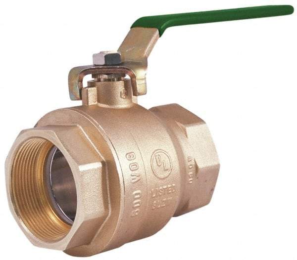 Legend Valve - 3/4" Pipe, Full Port, Brass Full Port Ball Valve - Bi-Directional, FNPT x FNPT Ends, Quarter Turn Handle, 600 WOG, 150 WSP - Exact Industrial Supply