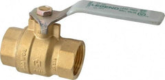 Legend Valve - 1" Pipe, Full Port, Brass Full Port Ball Valve - Bi-Directional, FNPT x FNPT Ends, Quarter Turn Handle, 600 WOG, 150 WSP - Exact Industrial Supply