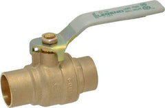 Legend Valve - 1" Pipe, Full Port, Brass Full Port Ball Valve - Bi-Directional, Sweat Ends, Quarter Turn Handle, 600 WOG, 150 WSP - Exact Industrial Supply