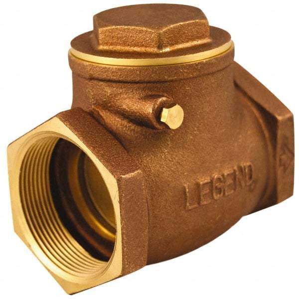 Legend Valve - 3/4" Cast Brass Check Valve - Service Check Valve, FNPT, 200 WOG - Exact Industrial Supply