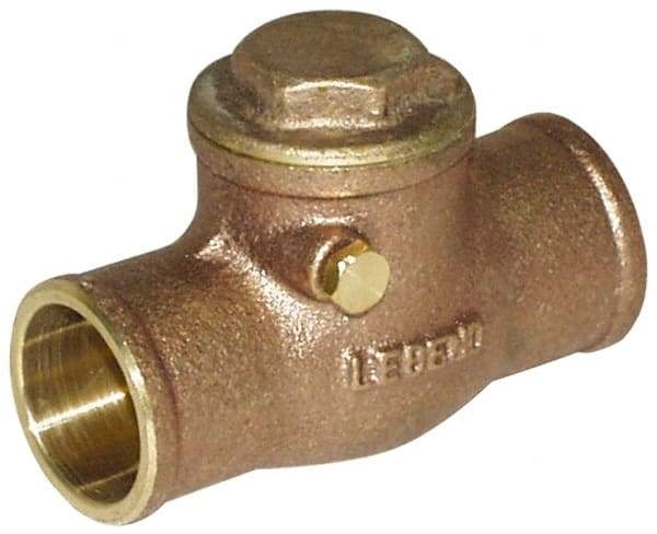 Legend Valve - 1/2" Cast Brass Check Valve - Service Check Valve, Sweat, 200 WOG - Exact Industrial Supply