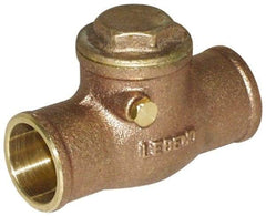 Legend Valve - 3/4" Cast Brass Check Valve - Service Check Valve, Sweat, 200 WOG - Exact Industrial Supply