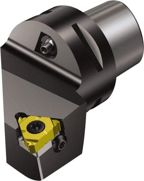 Sandvik Coromant - Insert Style Cx-266R/LFG, 65mm Head Length, Left Hand Cut, External Modular Threading Cutting Unit Head - System Size C6, 45mm Center to Cutting Edge, Series CoroThread 266 - Exact Industrial Supply