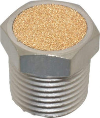 PRO-SOURCE - 1/2 Male NPT, 7/8" Hex, 7/8" OAL, Breather Vent - 150 Max psi, Bronze - Exact Industrial Supply