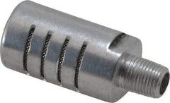 PRO-SOURCE - 1/8 Male NPT, 5/8" Hex, 1-7/8" OAL, Muffler - 300 Max psi, 20 CFM, Aluminum - Exact Industrial Supply