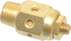 PRO-SOURCE - 1/8 Male NPT, 1/2" Hex, 1-5/16" OAL, Speed Control Muffler - 300 Max psi, 20 CFM, Brass - Exact Industrial Supply