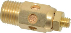 PRO-SOURCE - 1/4 Male NPT, 9/16" Hex, 1-9/16" OAL, Speed Control Muffler - 300 Max psi, 30 CFM, Brass - Exact Industrial Supply