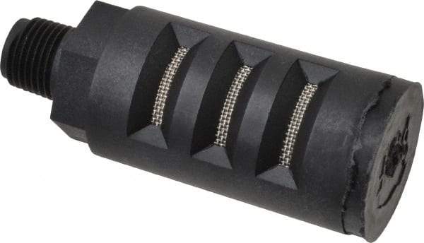 PRO-SOURCE - 1/8 Male NPT, 5/8" Hex, 2-7/64" OAL, Muffler - 150 Max psi, Glass Filled Nylon - Exact Industrial Supply