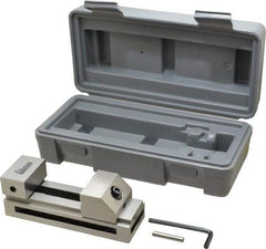 Gibraltar - 1-31/32" Jaw Width, 65mm Jaw Opening Capacity, 0.984" Jaw Height, Toolmaker's Vise - Flat Jaw, 0.003" Parallelism, 0.005" Squareness, 135mm OAL x 1.97" OAH - Exact Industrial Supply