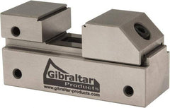 Gibraltar - 1" Jaw Width, 13/16" Jaw Opening Capacity, 3/8" Jaw Height, Toolmaker's Vise - Flat Jaw, 0.0001" Parallelism, 0.0001" Squareness, 2.55" OAL x 1-3/16" OAH - Exact Industrial Supply