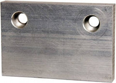 Gibraltar - 6" Wide x 4" High x 3/4" Thick, Flat/No Step Vise Jaw - Soft, Aluminum, Fixed Jaw, Compatible with 6" Vises - Exact Industrial Supply