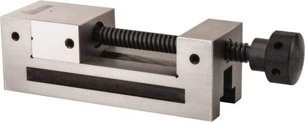 Gibraltar - 2-1/2" Jaw Width, 3" Jaw Opening Capacity, 1-1/4" Jaw Height, Toolmaker's Vise - Flat Jaw, 0.0002" Parallelism, 0.0003" Squareness, 7.4" OAL x 2-1/2" OAH - Exact Industrial Supply