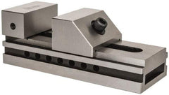 Gibraltar - 3-1/2" Jaw Width, 5" Jaw Opening Capacity, 1-3/4" Jaw Height, Toolmaker's Vise - Flat Jaw, 0.0002" Parallelism, 0.0003" Squareness, 9-1/4" OAL x 3-11/32" OAH - Exact Industrial Supply