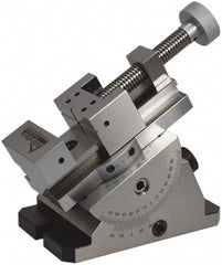 Gibraltar - 2-3/4" Jaw Width, 3" Jaw Opening Capacity, Horizontal Swivel Machine Vise - Manual Operation, 1 Station, 6.28" Long x 5.38" High x 1-3/16" Deep, Steel - Exact Industrial Supply