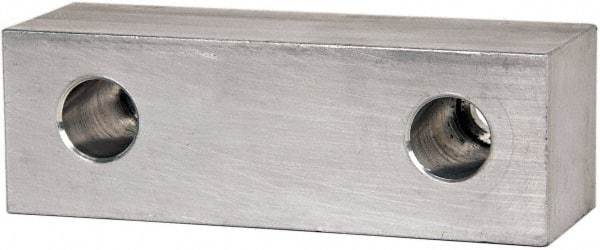 Gibraltar - 6" Wide x 2" High x 2" Thick, Flat/No Step Vise Jaw - Soft, Aluminum, Fixed Jaw, Compatible with 6" Vises - Exact Industrial Supply