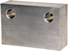 Gibraltar - 6" Wide x 4" High x 2" Thick, Flat/No Step Vise Jaw - Soft, Aluminum, Fixed Jaw, Compatible with 6" Vises - Exact Industrial Supply