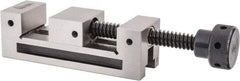 Gibraltar - 1-31/32" Jaw Width, 2-1/2" Jaw Opening Capacity, 1" Jaw Height, Toolmaker's Vise - Flat Jaw, 0.0002" Parallelism, 0.0002" Squareness, 6" OAL x 2.11" OAH - Exact Industrial Supply