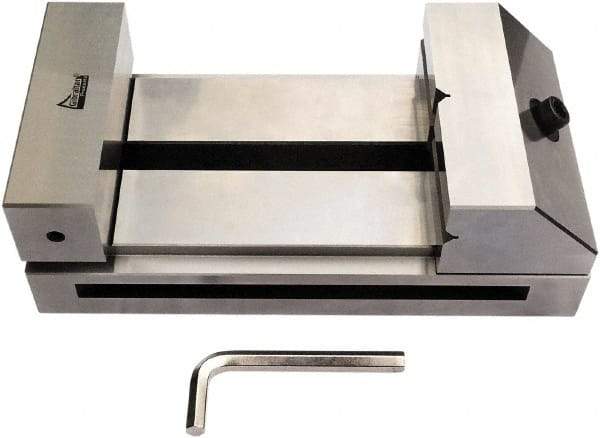 Gibraltar - 4-59/64" Jaw Width, 6" Jaw Opening Capacity, 1.97" Jaw Height, Toolmaker's Vise - Flat Jaw, 0.003" Parallelism, 0.005" Squareness, 280mm OAL x 3-15/16" OAH - Exact Industrial Supply