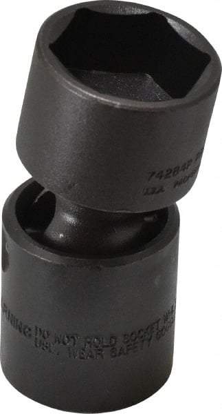 Proto - 1/2" Drive 1-1/16" Standard Universal Impact Socket - 6 Points, 3" OAL - Exact Industrial Supply