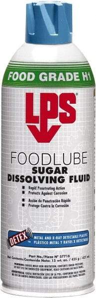 LPS - 15 oz Aerosol Spray Lubricant - Clear, 41°F to 203°F, Food Grade - Exact Industrial Supply