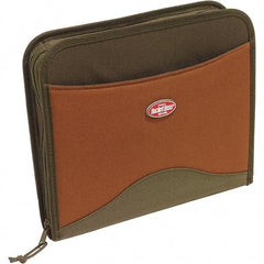 Bucket Boss - 11 Pocket Brown & Green Polyester Contractor's Portfolio - 15" Wide x 4" Deep x 12" High - Exact Industrial Supply