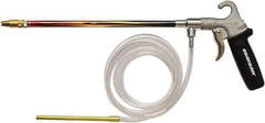 Guardair - 120 Max psi Brass Syphon Spray Gun - 1/4 NPT Inlet, 12" Tube Length, Aluminum Body/Brass Nozzle - Exact Industrial Supply