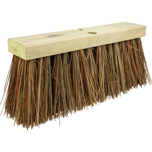 16″ Street Broom, 7-1/4″ Trim Length, Bass and Palmyra Blend Fill - Exact Industrial Supply