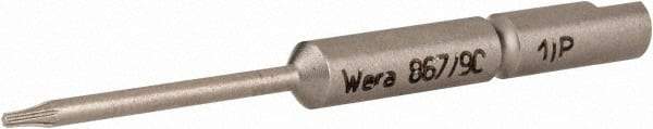 Wera - 4mm Drive, Torx Plus Precision Screwdriver Bit - 1-3/4" OAL - Exact Industrial Supply