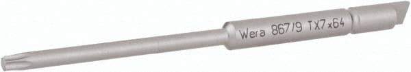 Wera - 4mm Drive, Torx Precision Screwdriver Bit - 2-1/2" OAL - Exact Industrial Supply