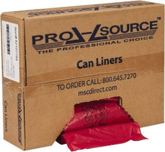 PRO-SOURCE - 30 Gal Capacity, Red, Hazardous Waste Bag - 1.3 mil Thick x 30" Wide x 37" High, Roll - Exact Industrial Supply