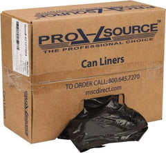 PRO-SOURCE - 1.5 mil Thick, Heavy-Duty Trash Bags - Linear Low-Density Polyethylene (LLDPE), Flat Pack Dispenser, 40" Wide x 46" High, Black - Exact Industrial Supply