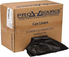 PRO-SOURCE - 1.5 mil Thick, Heavy-Duty Trash Bags - Linear Low-Density Polyethylene (LLDPE), Flat Pack Dispenser, 38" Wide x 58" High, Black - Exact Industrial Supply