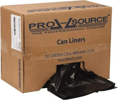 PRO-SOURCE - 2 mil Thick, Heavy-Duty Trash Bags - Linear Low-Density Polyethylene (LLDPE), Flat Pack Dispenser, 40" Wide x 46" High, Black - Exact Industrial Supply