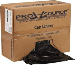 PRO-SOURCE - 1.5 mil Thick, Heavy-Duty Trash Bags - Linear Low-Density Polyethylene (LLDPE), Flat Pack Dispenser, 43" Wide x 47" High, Black - Exact Industrial Supply