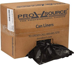 PRO-SOURCE - 2 mil Thick, Heavy-Duty Trash Bags - Linear Low-Density Polyethylene (LLDPE), Flat Pack Dispenser, 43" Wide x 47" High, Black - Exact Industrial Supply