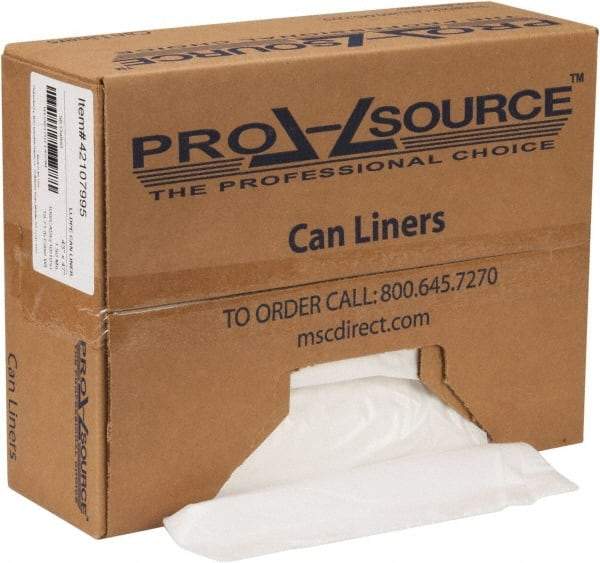 PRO-SOURCE - 1.5 mil Thick, Heavy-Duty Trash Bags - Hexene Resins, Roll Dispenser, 43" Wide x 47" High, Clear - Exact Industrial Supply