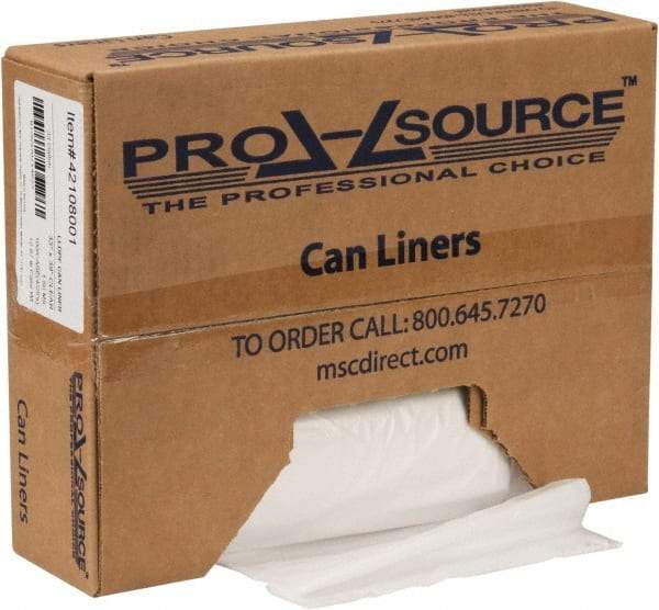 PRO-SOURCE - 1.5 mil Thick, Heavy-Duty Trash Bags - Hexene Resins, Roll Dispenser, 33" Wide x 39" High, Clear - Exact Industrial Supply